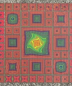 Cubism Blotter Art by Sun Pedro - Original 2006