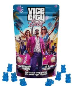 500MG MDMA Gummy Bears – Blue Raspberry Lemonade – Vice City Labs